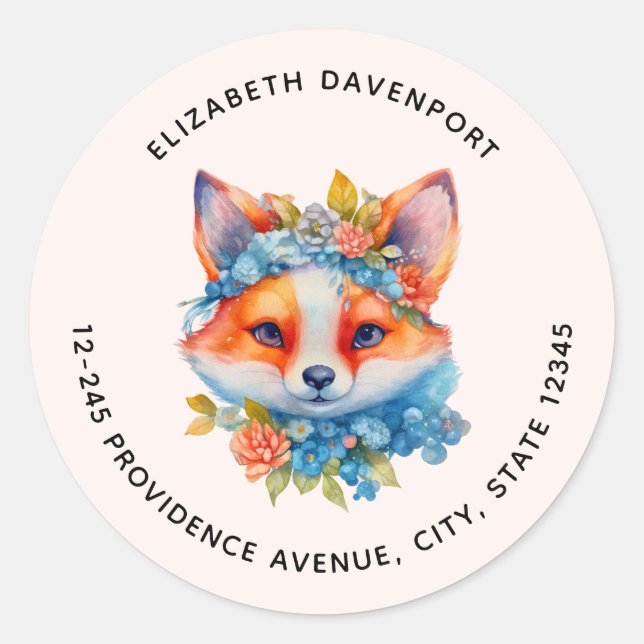 Adesivo Redondo Lindo Endereço de Fotografia Costeira Sunset (Frente)