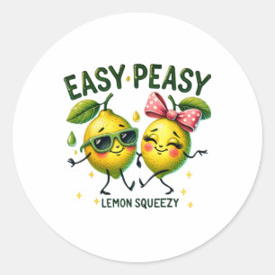 Adesivo Redondo Lindo Fácil Peasy Espremedor de Limão Olá Férias d