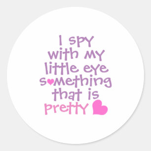 Adesivo Redondo Lindo *I Spy* Rosa