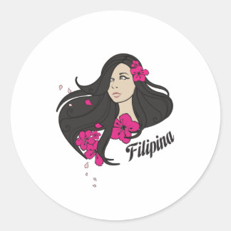 Adesivo Redondo Lindo Tee Gráfico Filipino
