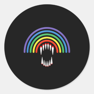 Adesivo Redondo Lindo Vamre Lgbt Lgbtq Halloween Fantasma Arco-íri