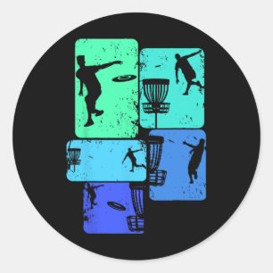 Adesivo Redondo Lindos Designs de Disc Golf e Ideias de Presentes