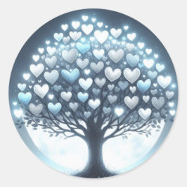 Adesivo Redondo Lindos palitos em forma de coração