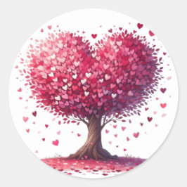 Adesivo Redondo Lindos palitos em forma de coração