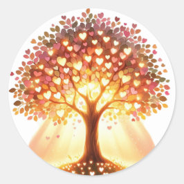 Adesivo Redondo Lindos palitos em forma de coração