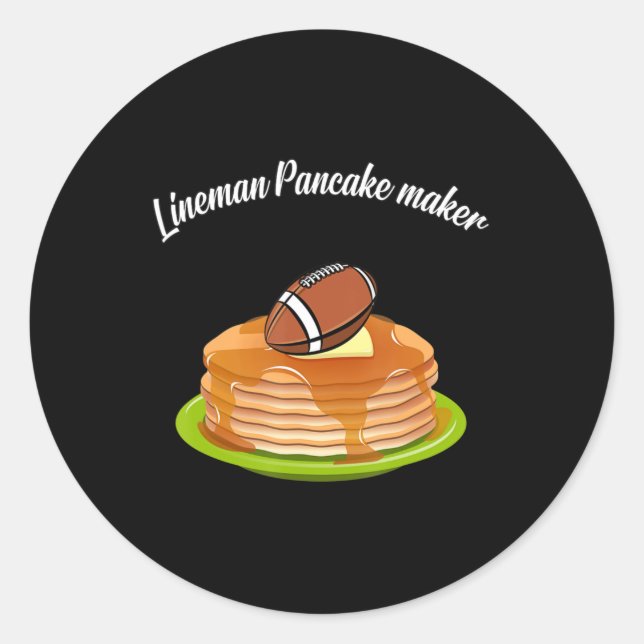 Adesivo Redondo Lineman Pancake - Fabricante de futebol (Frente)