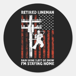 Adesivo Redondo Lineman Retirement 4 De Julho Novelty Man W