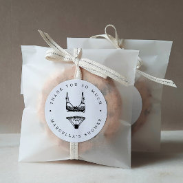 Adesivo Redondo Lingerie moderna - Obrigado