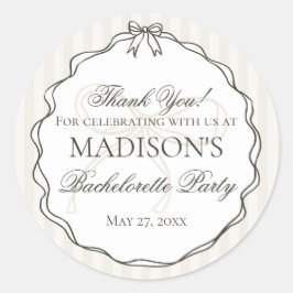 Adesivo Redondo Lingerie Preta para Chuveiro Favor de Despedida de