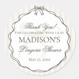 Adesivo Redondo Lingerie Preta para Chuveiro Favor para Despedida 