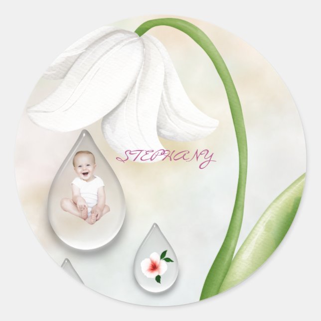 Adesivo Redondo Lingotes de fada com vinhetas redondas (Frente)