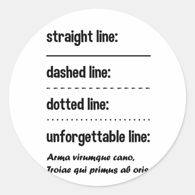 Adesivo Redondo Língua Latina Engraçado Dizendo (Frente)