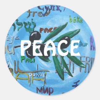 Adesivo Redondo "Linguagem de Paz" - PEACE Fine Art Stickers