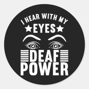 Adesivo Redondo linguagem de sinais de consciência Linguagem de si