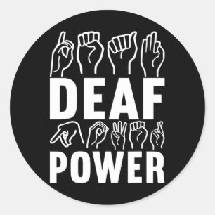 Adesivo Redondo linguagem de sinais de consciência Linguagem de si