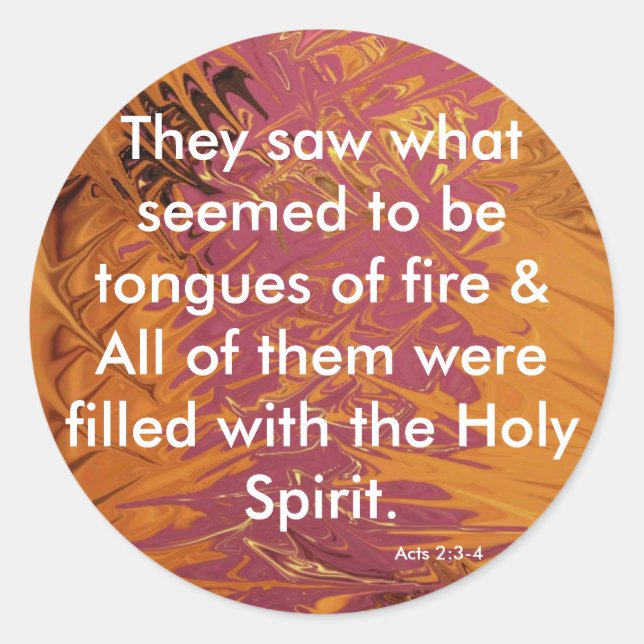 Adesivo Redondo Línguas do Fogo (Frente)