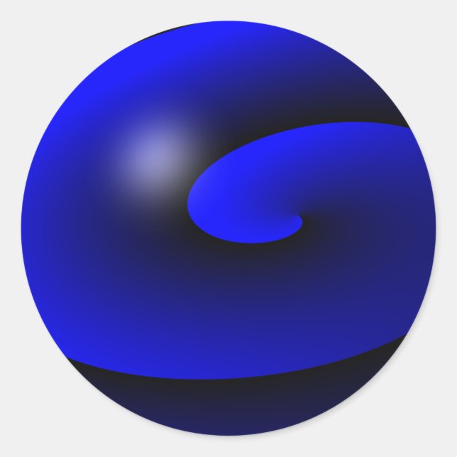 Adesivo Redondo Linha Azul Fino One-of-a-Kind (Frente)