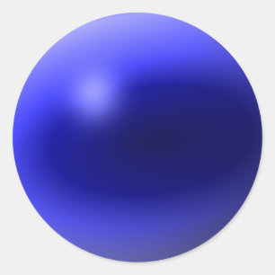 Adesivo Redondo Linha Azul Fino One-of-a-Kind