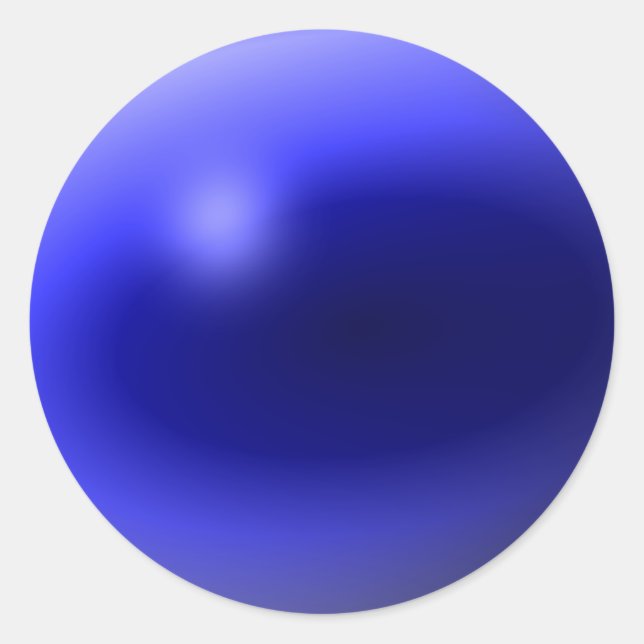 Adesivo Redondo Linha Azul Fino One-of-a-Kind (Frente)