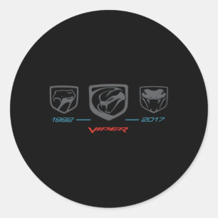 Adesivo Redondo Linha Cronológica do Viper do Dodge