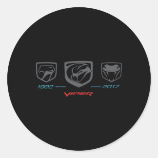 Adesivo Redondo Linha Cronológica do Viper do Dodge
