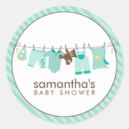 Adesivo Redondo Linha de Fechamento do Bebê {green}