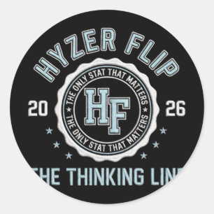 Adesivo Redondo Linha de Pensamento Hyzer Flip Crista de Golfe de 