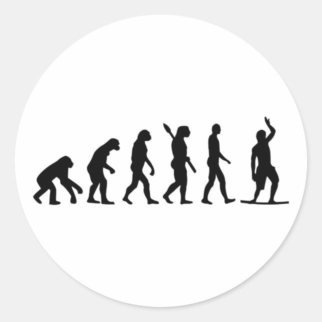 Adesivo Redondo Linha de Retorno da Evolução (Frente)