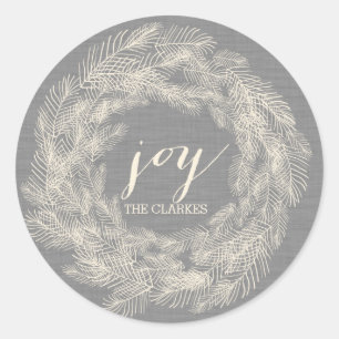 ADESIVO REDONDO LINHA DO INVERNO   NA MODA HOLIDAY GIFT