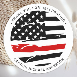 Adesivo Redondo Linha Vermelha fina do Partido da Reforma do Bombe