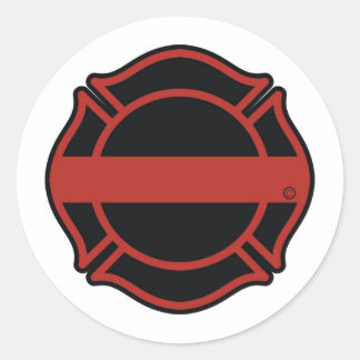 Adesivo Redondo Linha Vermelha fina Maltesse Cross