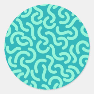 Adesivo Redondo Linhas Arredondadas Padrões sem costura