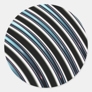 Adesivo Redondo Linhas curvadas perto acima de um Fractal