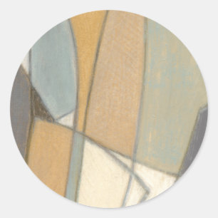 Adesivo Redondo Linhas Curvas e Tonalidades de Terra Mudada