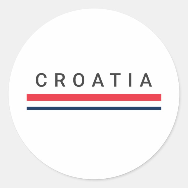 Adesivo Redondo Linhas da Croácia (Frente)