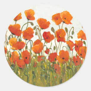 Adesivo Redondo Linhas de Poppies I
