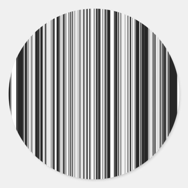 Adesivo Redondo Linhas Pretas E Brancas (Frente)