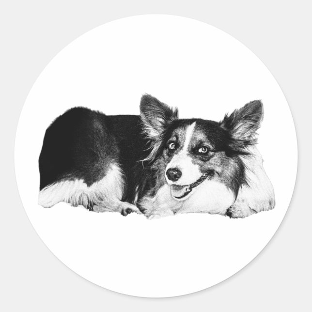 Adesivo Redondo Linhas Simples, Grande Coração (Frente)