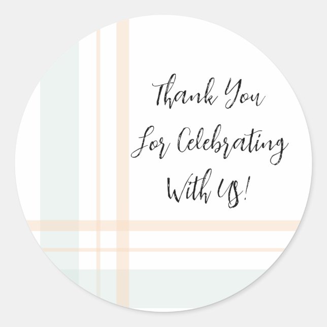 Adesivo Redondo Linhas verdes e amarelas de Pastas Xadrezes assimé (Frente)