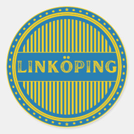 Adesivo Redondo Linköping City Pride Emblem – Swedish Identity