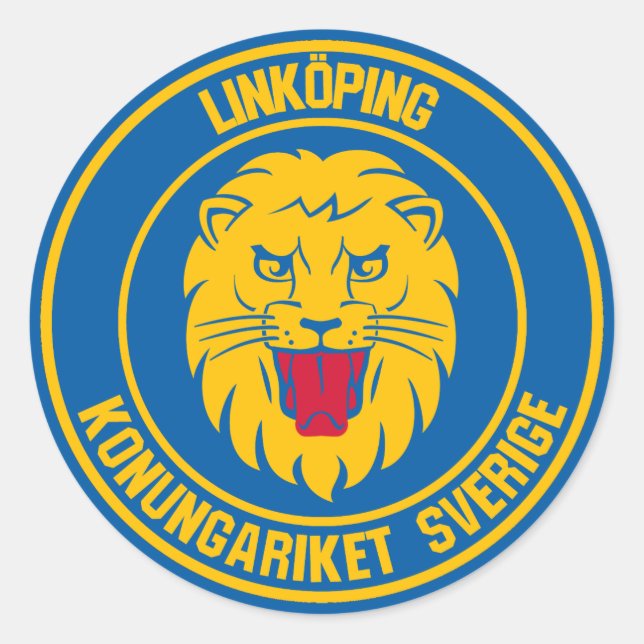 Adesivo Redondo Linköping Round Emblem (Frente)