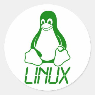 Adesivo Redondo Linux