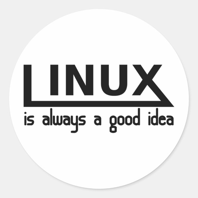 Adesivo Redondo Linux (Frente)
