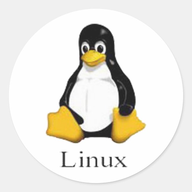 Adesivo Redondo linux (Frente)