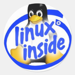 Adesivo Redondo linux1