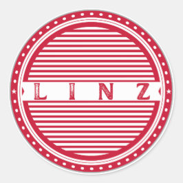 Adesivo Redondo Linz City Pride Emblem – Austria Identity