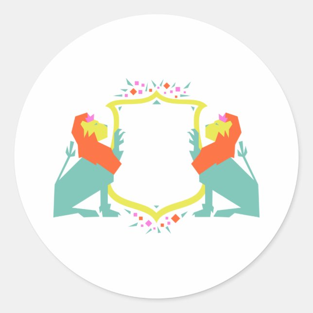 Adesivo Redondo Lion Crest (Frente)