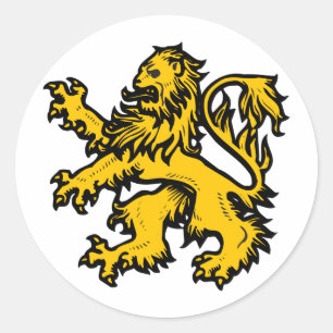 Adesivo Redondo Lion Heart