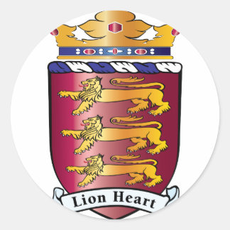 Adesivo Redondo Lion Heart Crest