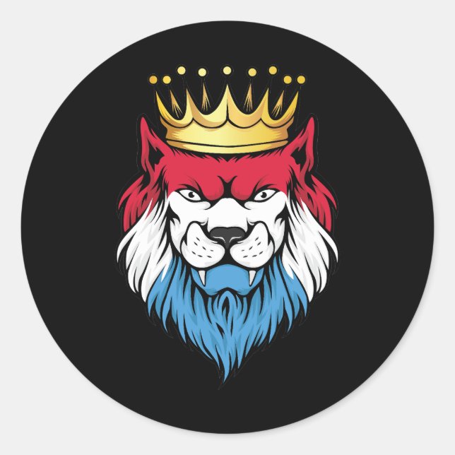 Adesivo Redondo Lion King Flag (Frente)